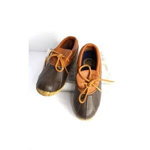 Cabela's Steel Shank Leather & Rubber Water Proof Duck Shoes Women's 8 Brown Tan